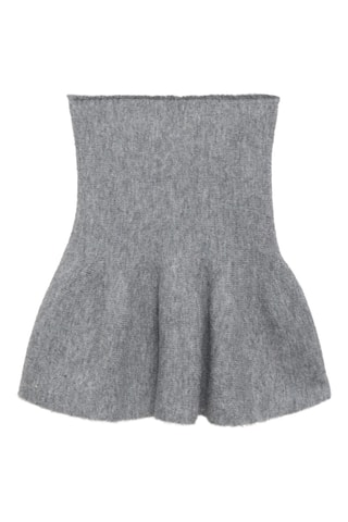 Top bustier péplum - Gris