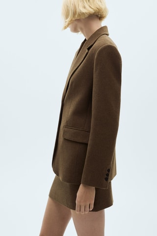Blazer laine poches - Kaki