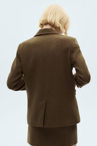 Blazer laine poches - Kaki