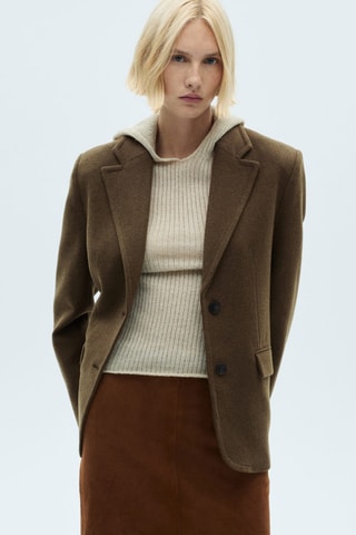 Blazer laine poches - Kaki