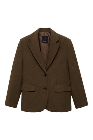 Blazer laine poches - Kaki