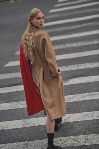 Écharpe cachemire laine - Rouge
