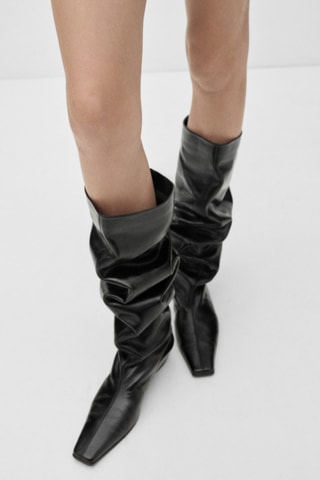 Bottes hautes cuir - Noir