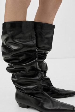 Bottes hautes cuir - Noir