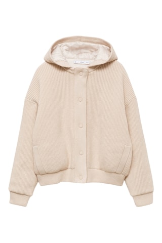 Veste maille capuche - Sable