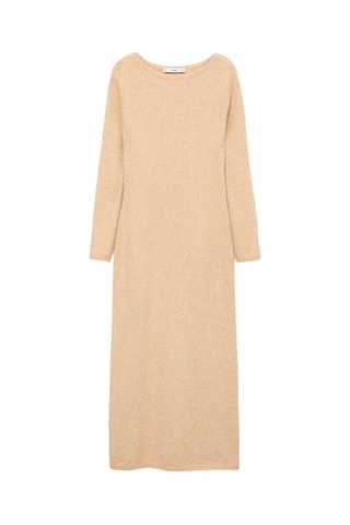 Robe midi maille - Marron