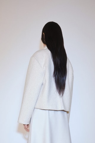 Veste poches écharpe - Beige