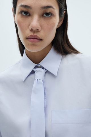 Chemise nœud cravate - Bleu clair