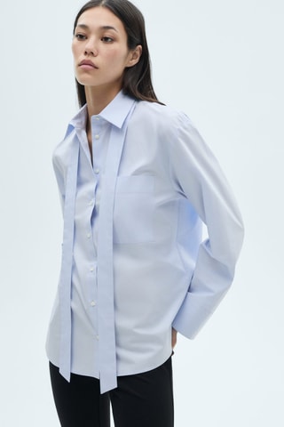 Chemise nœud cravate - Bleu clair