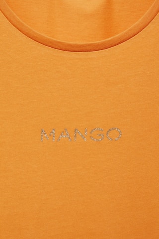 T-shirt coton imprimé logo - Moutarde