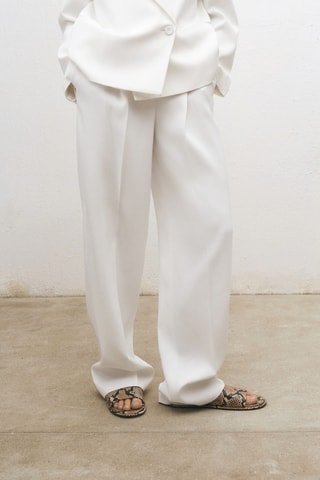 Pantalon de costume wideleg - Blanc