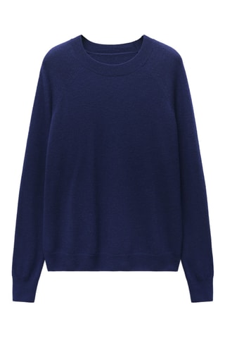 Pull-over 100 % laine - Bleu marine