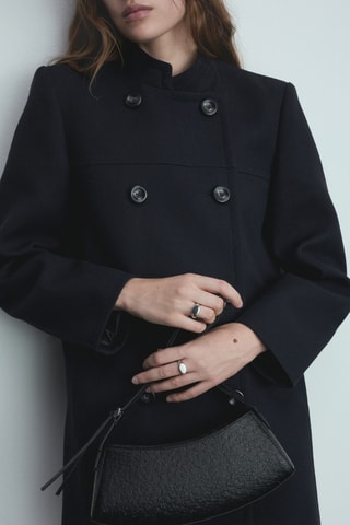 Manteau à double boutonnage - Bleu marine