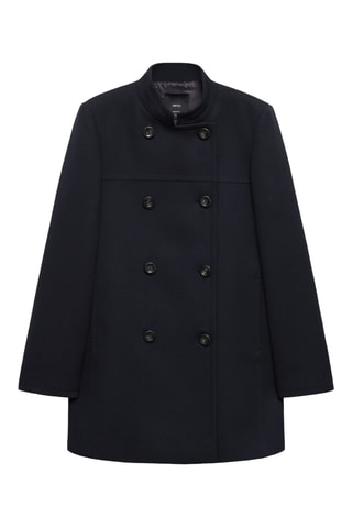 Manteau à double boutonnage - Bleu marine