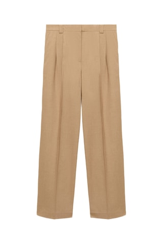 Pantalon droit pinces - Beige