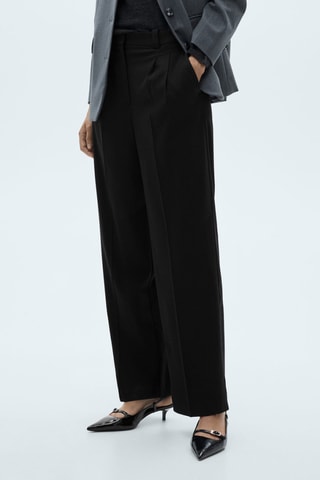 Pantalon droit pinces - Noir