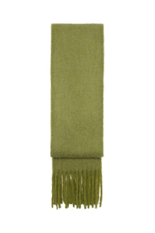 Écharpe laine mélangée franges - Vert