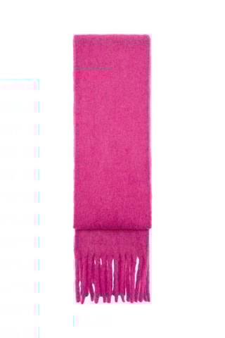 Écharpe laine mélangée franges - Rose