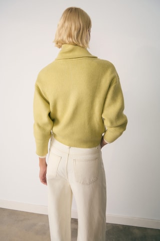 Pull-over col fermeture éclair - Olive