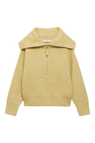 Pull-over col fermeture éclair - Olive