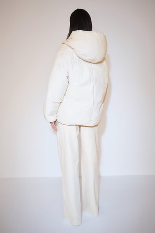 Anorak matelassé capuche - Blanc cassé