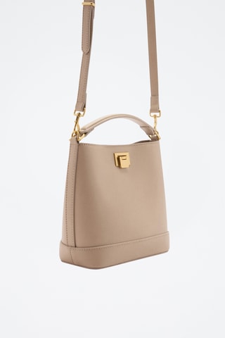 Mini sac cabas détail métallique - Marron clair