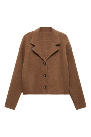 Veste maille boutons - Marron