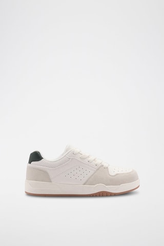 Tennis combinées cuir - Blanc