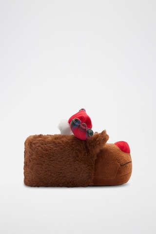 Pantoufles renne - Marron