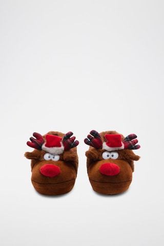 Pantoufles renne - Marron