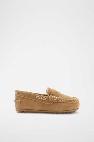 Chaussures bateau cuir - Sable