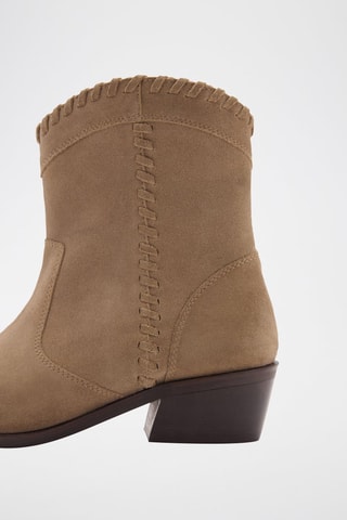 Bottines en cuir - Beige