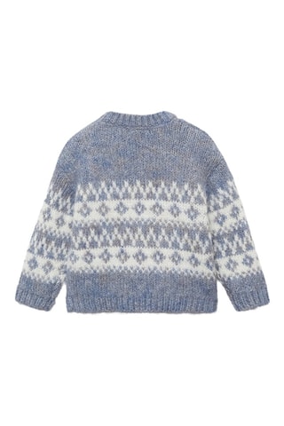 Pull-over maille jacquard - Bleu