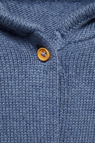 Pull-over maille capuche - Bleu