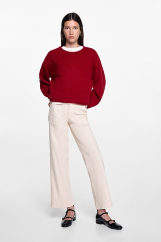Pull-over maille - Rouge