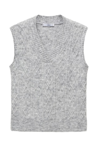 Pull sans manches - Gris chiné
