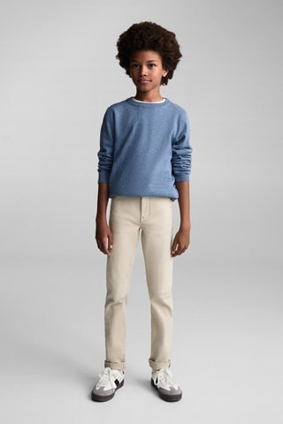 Pull-over jaspé coton - Bleu