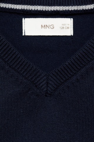 Gilet maille coton - Bleu marine