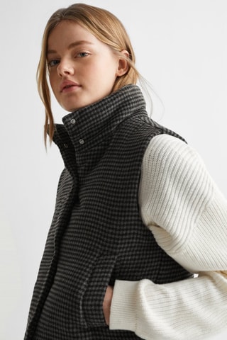 Gilet pied-de-poule - Noir