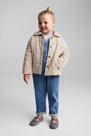 Manteau imprimé coton - Écru