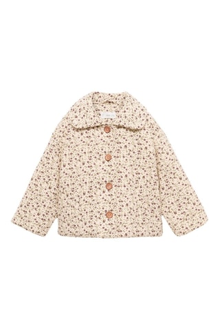 Manteau imprimé coton - Écru