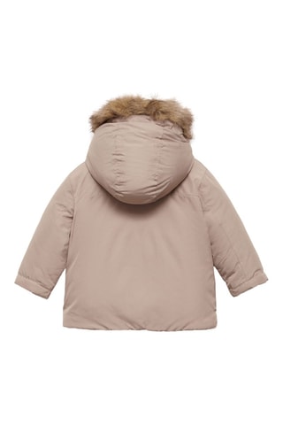 Anorak matelassé intérieur polaire - Beige