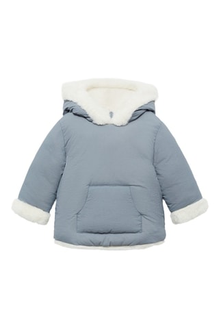 Anorak matelassé intérieur polaire - Gris