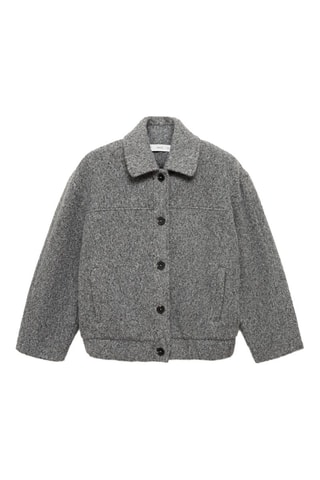 Bomber tissu bouclette - Gris