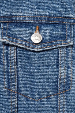 Veste jean imitation mouton retourné - Bleu