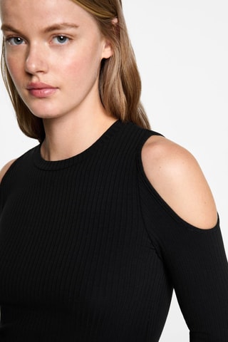 Robe longue fendue - Noir