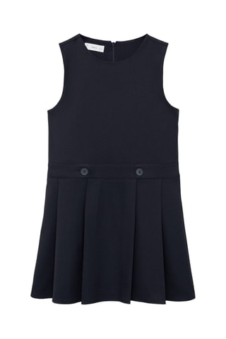 Robe courte plissée - Bleu marine