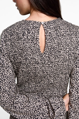 Robe en imprimé léopard - Noir