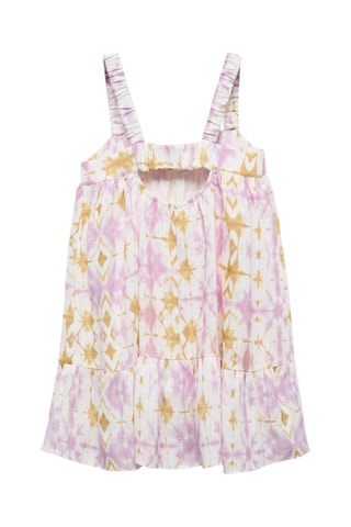 Robe coton imprimée - Mauve