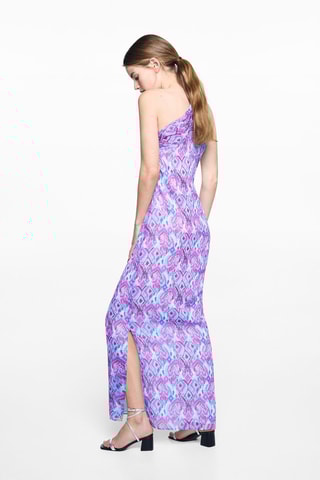 Robe asymétrique imprimée - Lilas